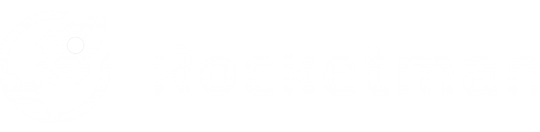 Rocketman Logo White crop